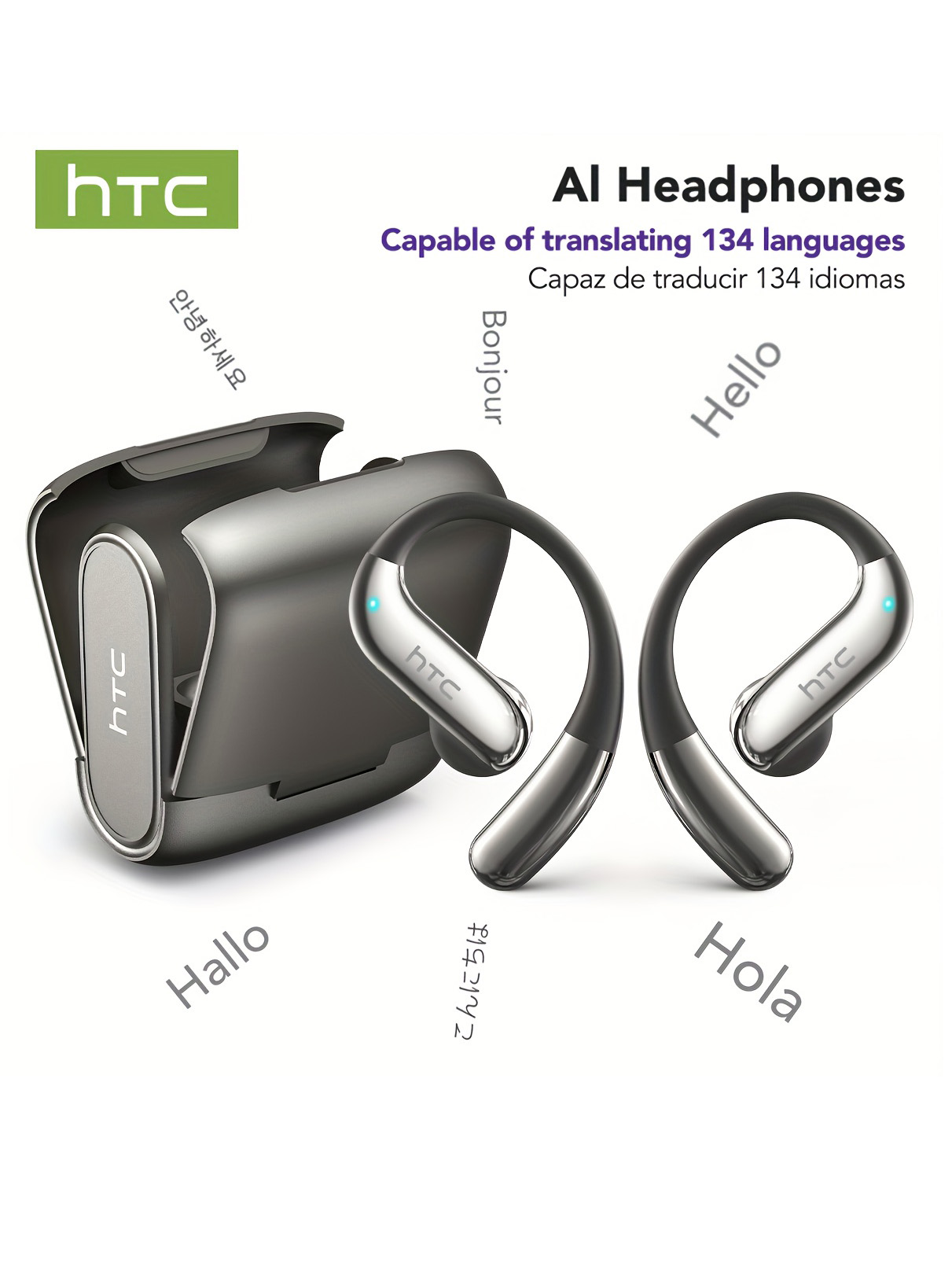 Phone Case Clear - Open-ear Bluetooth Headphones HTC 30 Hrs