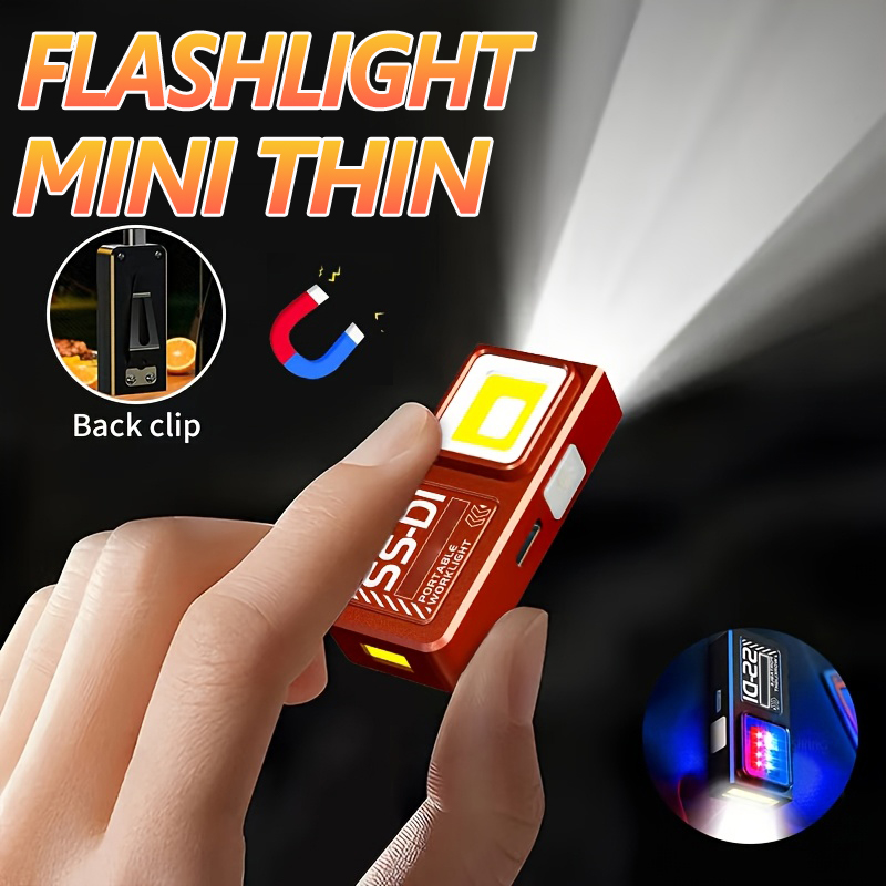 Type C Adapter - Mini COB LED Flashlight Rechargeable Portable