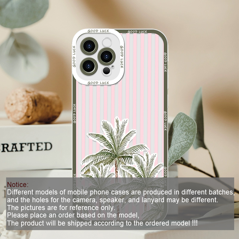 Summer Palm Coconut Tree Strip - Phone Case Clear ulasan dan harga