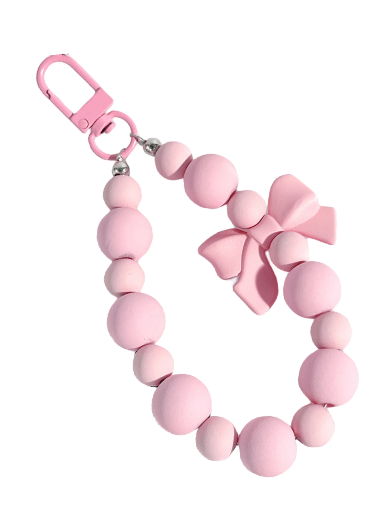 1pc Pink Pearl Bow Keychain Mo - Phone Accessories For Teen Girls ulasan dan harga