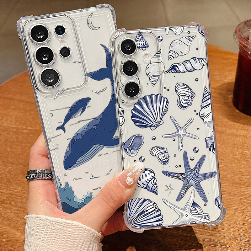 Whale Turtle Pattern Clear Pho - Phone Case Clear ulasan dan harga