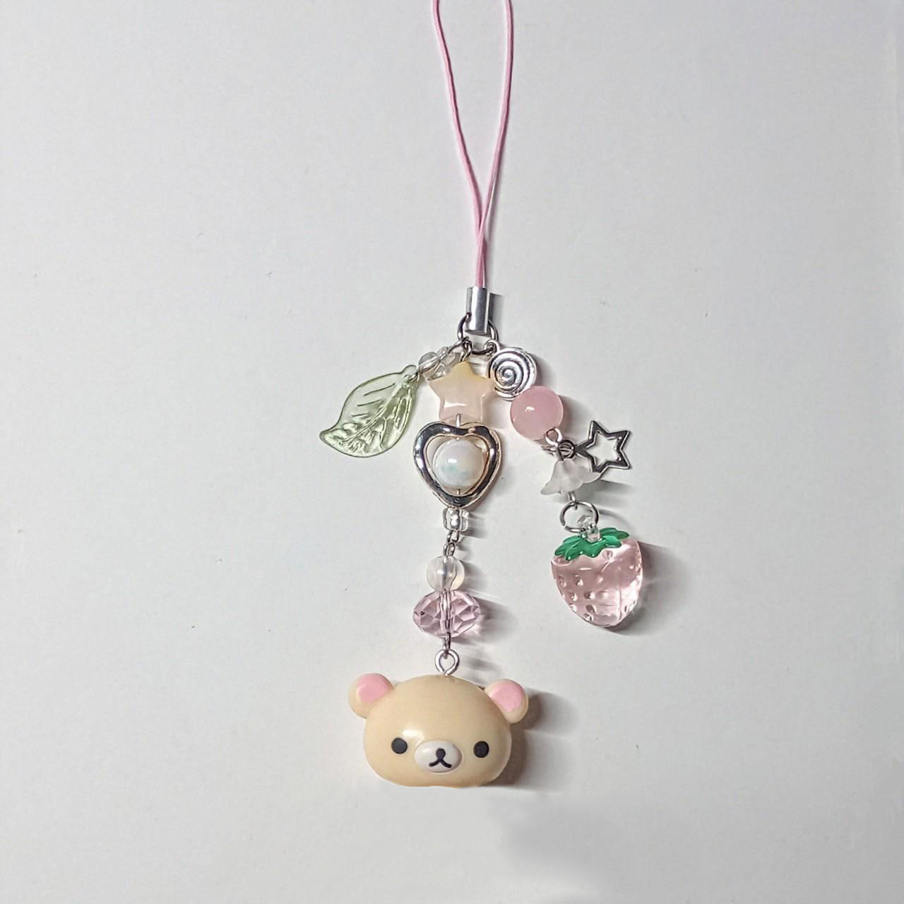 Cute Bell Bear Beaded Keychain - Phone Accessories For Teen Girls ulasan dan harga