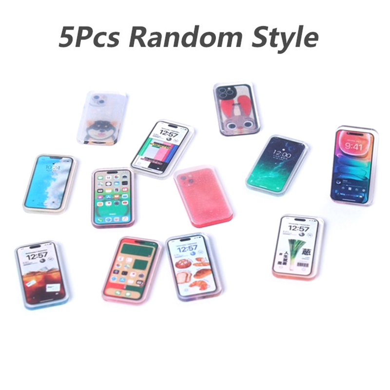 Random 5Pcs 1:12 Dollhouse Min - Phone Accessories Europe ulasan dan harga