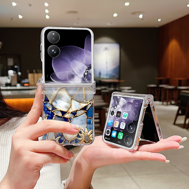 Retro Moon Star Pattern Phone  - Phone Case Clear ulasan dan harga