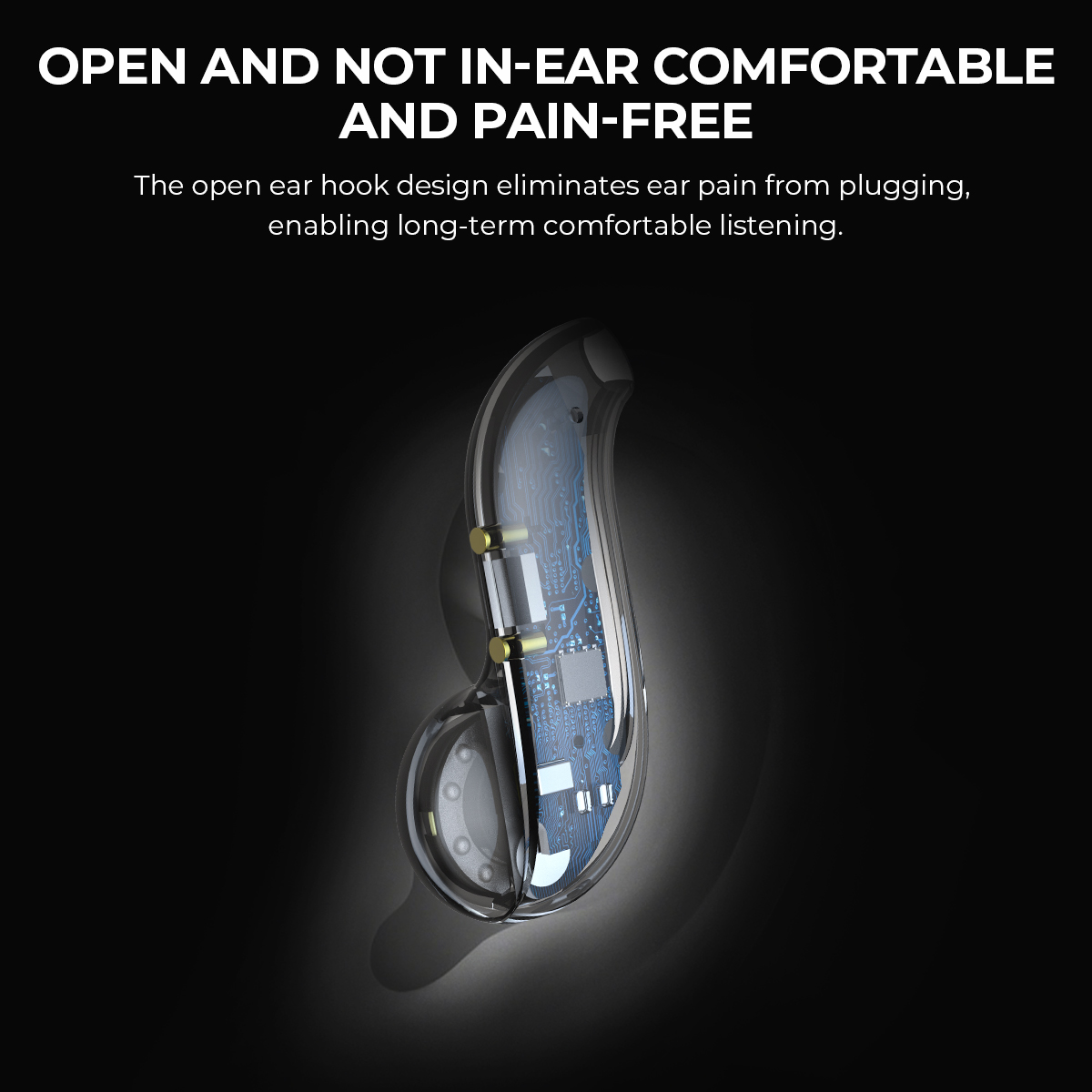 Open-ear Bluetooth Headphones  - Phone Case Clear ulasan dan harga
