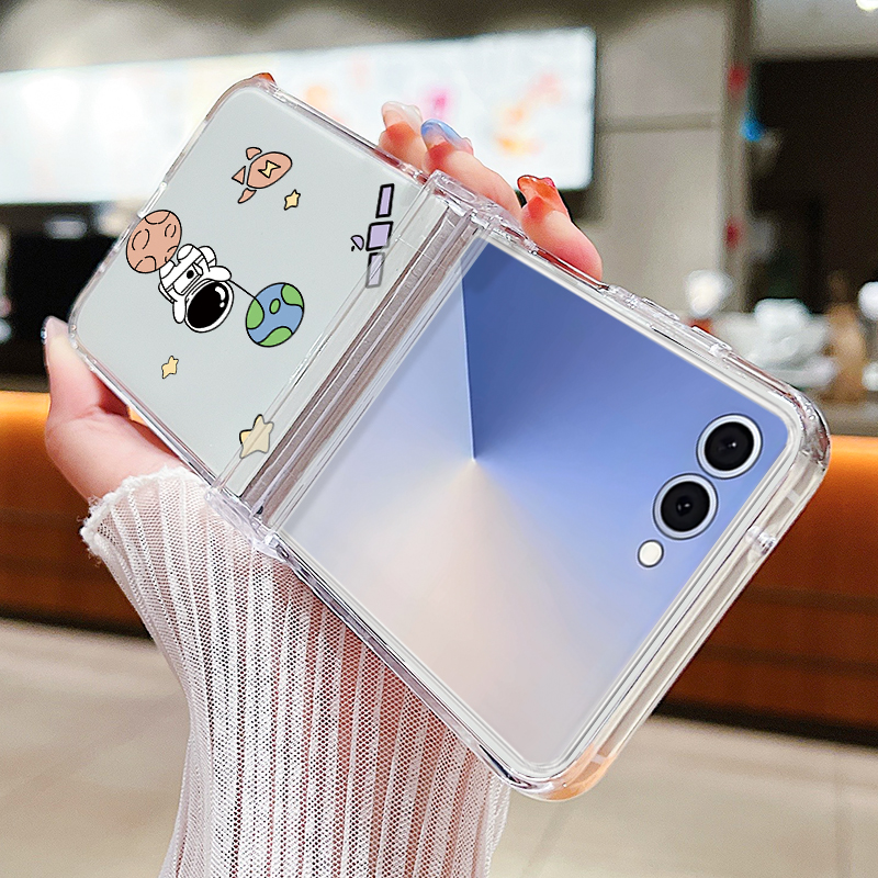 Astronauts Pattern Folding Pho - Phone Case Clear ulasan dan harga