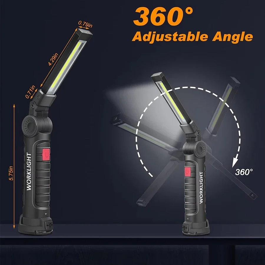 New Portable COB LED Flashligh - Type C Adapter ulasan dan harga