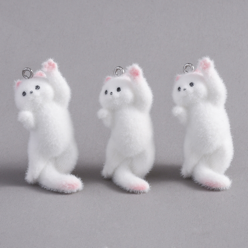 2pcs Flocking Little Cat Resin - Phone Accessories Chain ulasan dan harga