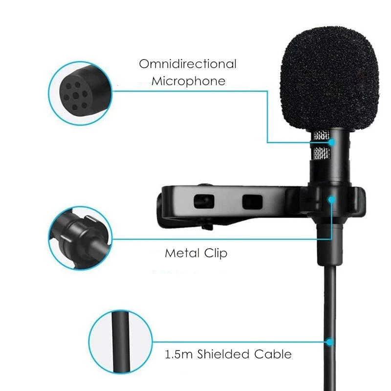 1.5m Mini Portable Lavalier Mi - Type C Adapter ulasan dan harga